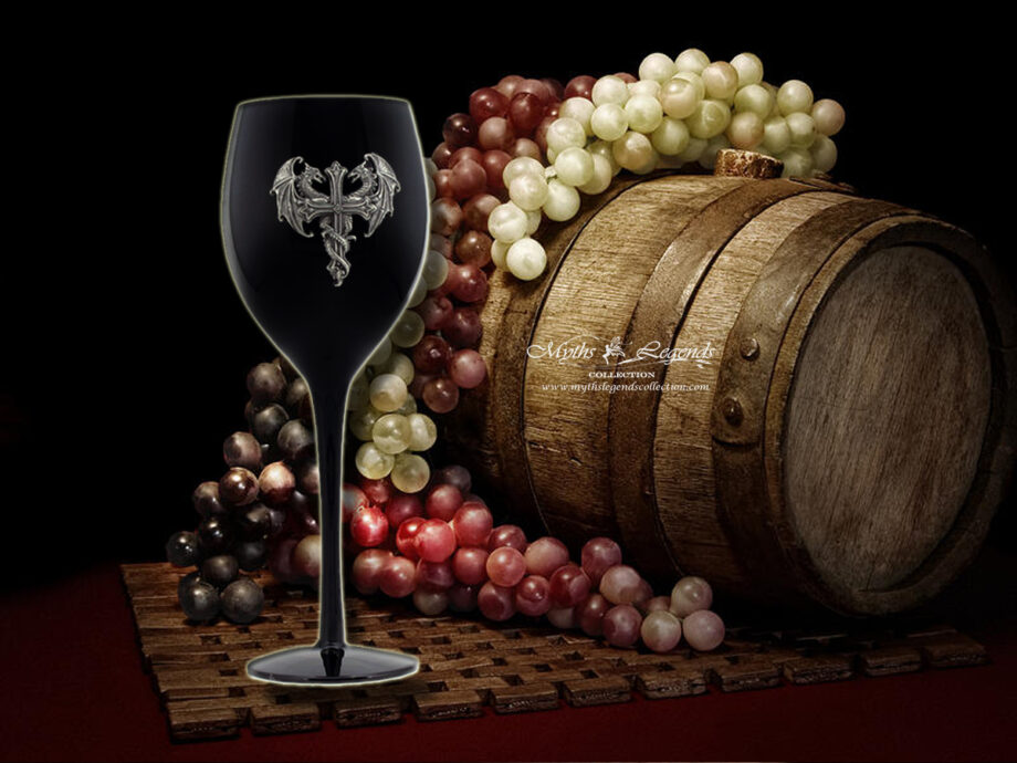 Twin Dragons Wine Glass
