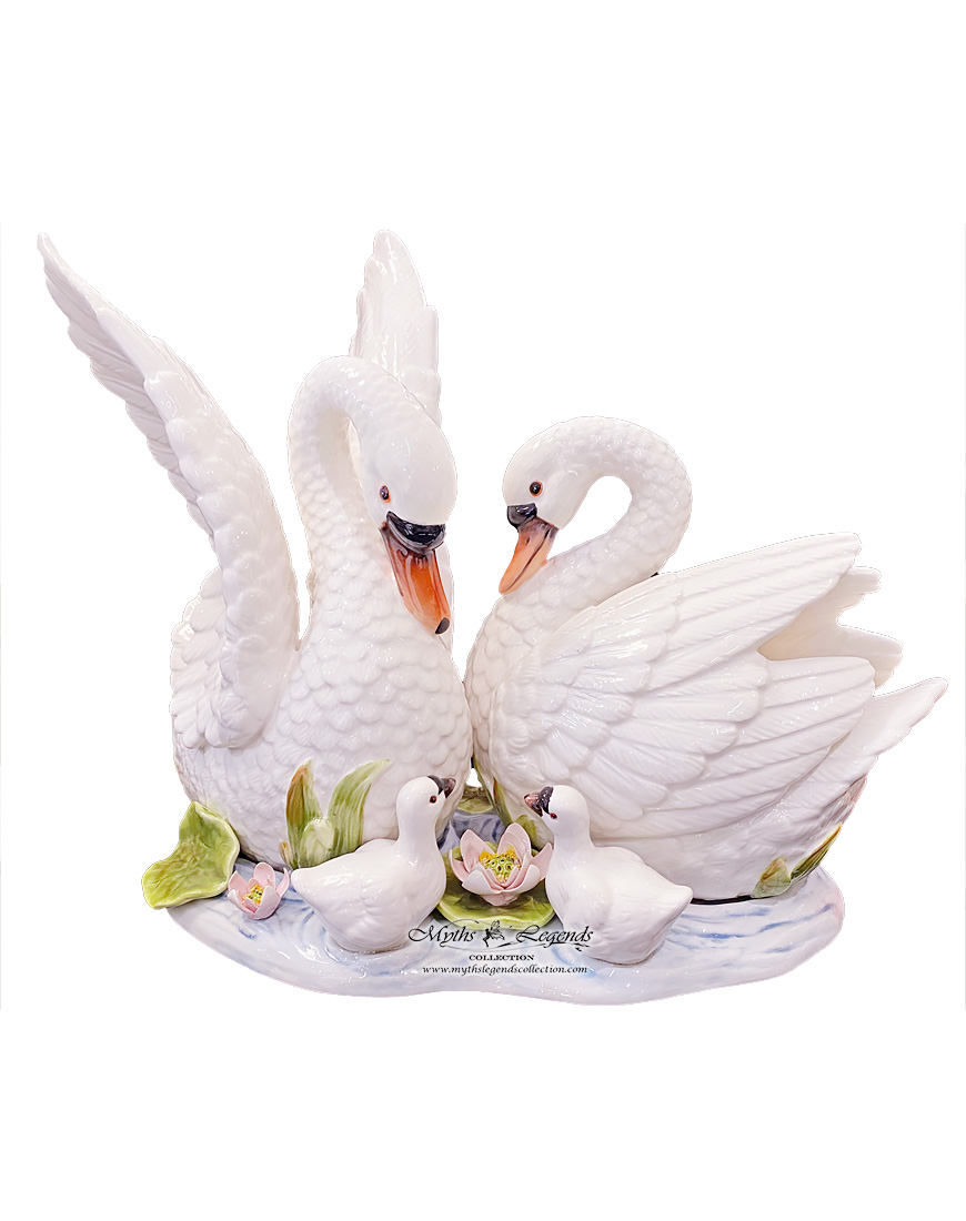 A Family of Swans (Fine Porcelain)
